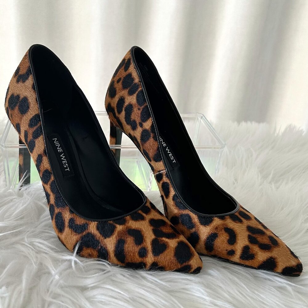 Nine West Tatiana Leopard Calf Hair Pumps Size 5.5